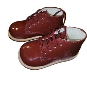 Josmo Walker Kids/Baby/Toddler Shoes All Leather Wine‎ Burgundy  Size 5.5